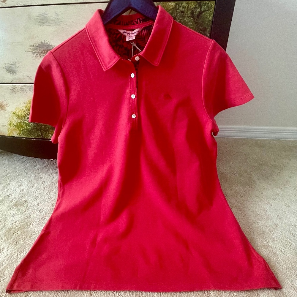 Women's Tommy Bahama Paradise Classic Polo, Sz L, NWT.